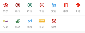 支持的银行