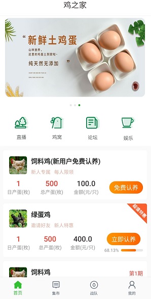 鸡之家界面