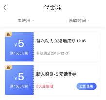 翼支付代金券