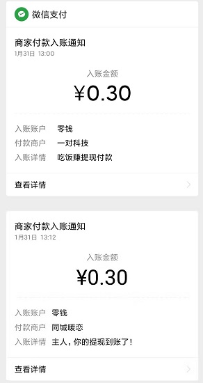 到账记录