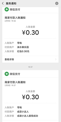到账记录